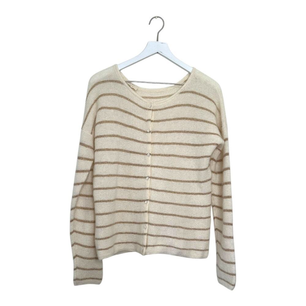 Sezane Gaspard Striped Cardigan Size Large - Picture 3 of 8